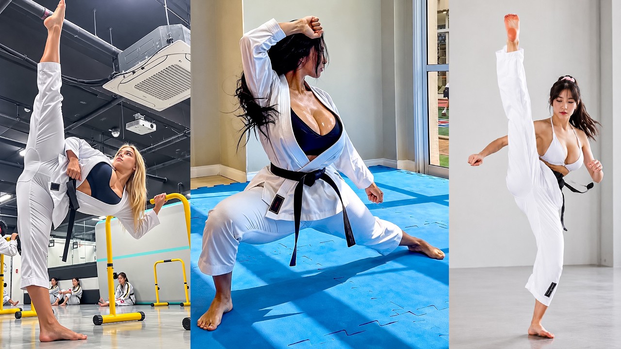 Perfect Technique. Incredible Power π₯π₯ Elite Black Belt Training Martial Arts Master! π₯ background