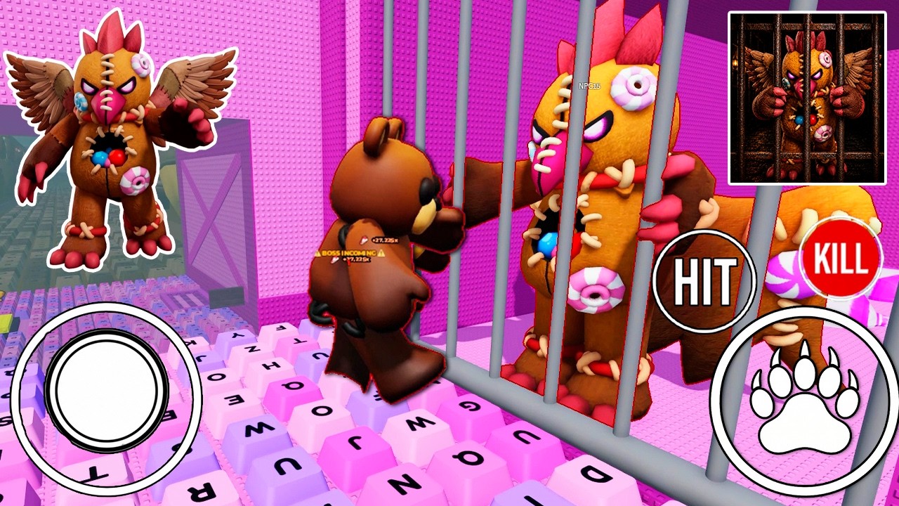 I BECOME ADMIN TEDDY BEAR AND DESTROYED BOSSES!? - (+1 Speed Keyboard Escape) | ROBLOX background