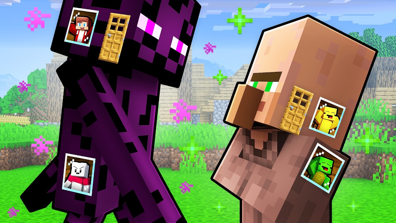 Mikey and JJ Friends Made a House Inside MOBS (Maizen Minecraft) background