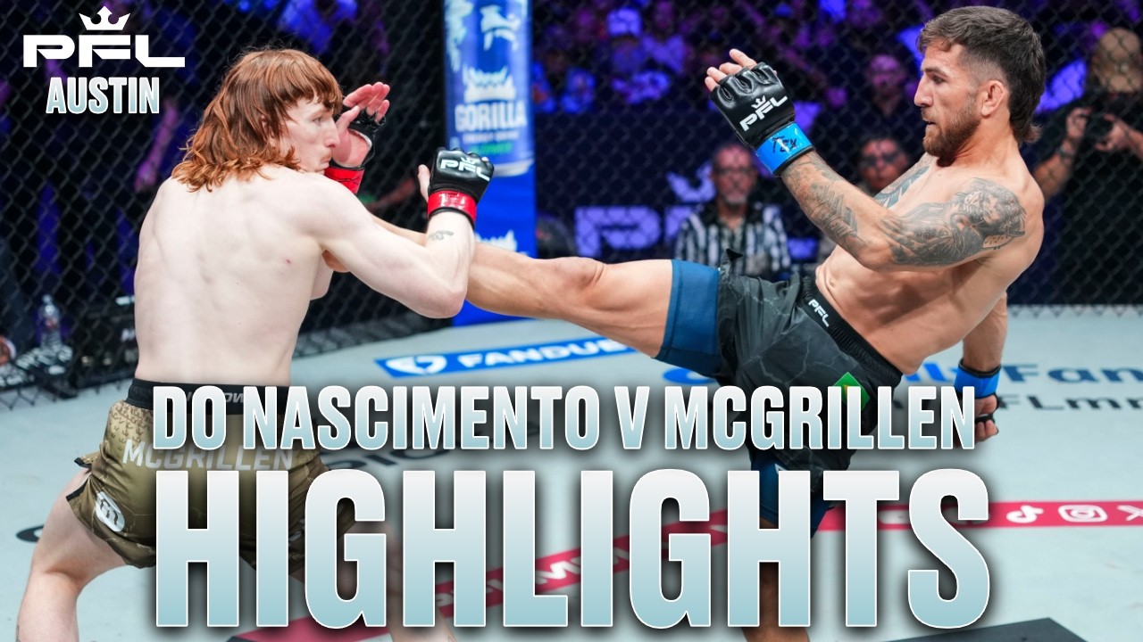 BANTAMWEIGHT BRAWL! | Lewis McGrillen v. Rafael do Nascimento - Highlights | PFL Austin background