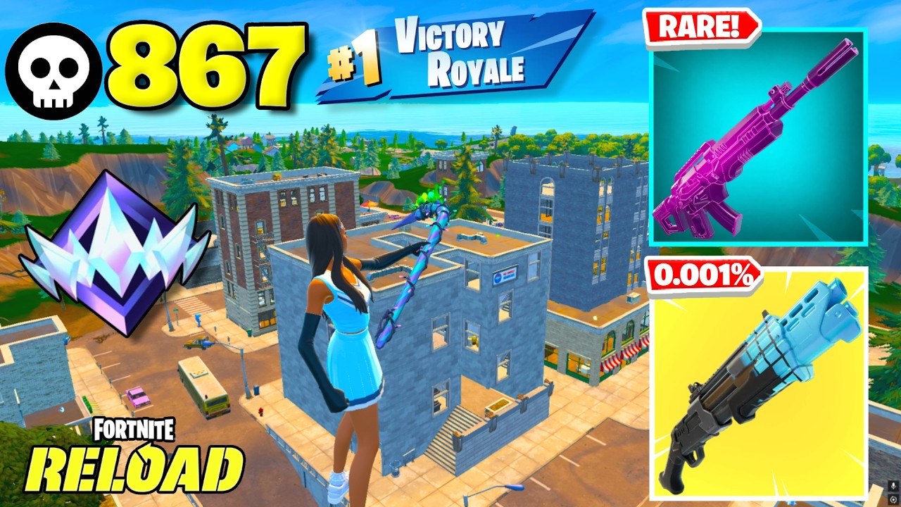 867 Elimination "RANKED RELOAD” Gameplay Wins (Fortnite Chapter 7 PS5 Controller) background