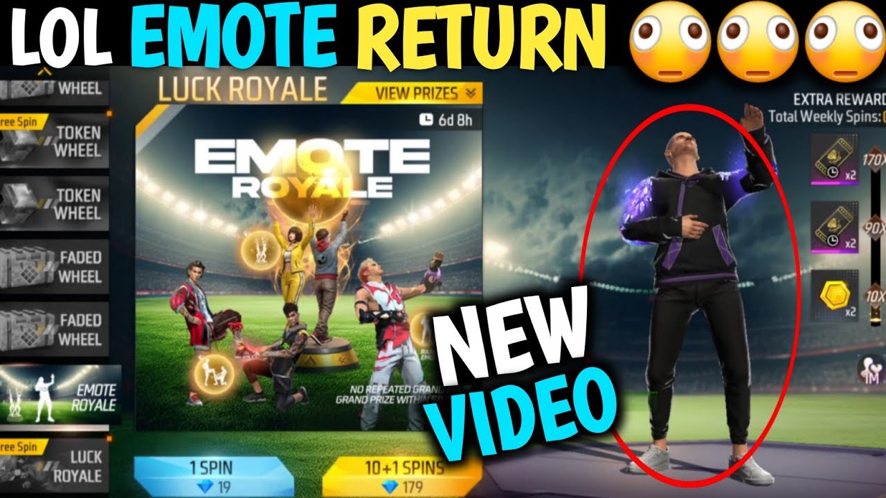 LOL EMOTE RETURN| FREE FIRE GAME MEIN LOL EMOTE KAB RETURN AAEGA| LOL EMOTE ME KITNA DIAMOND LAGEGA background