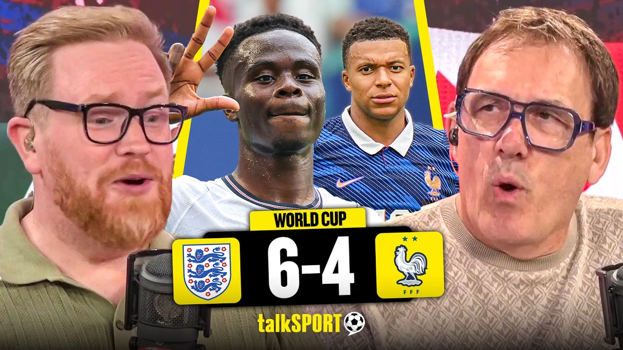 "MADNESS" talkSPORT REACT to England SECURING BRONZE in the World Cup with 10-GOAL THRILLER v France background