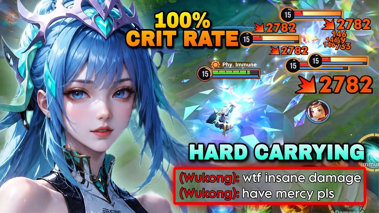 TOP 1 CONSORT YU 100% CRITICAL RATE HARD CARRYING TROLLER TEAMMATES IN SOLO RANK! | HONOR OF KINGS backdrop