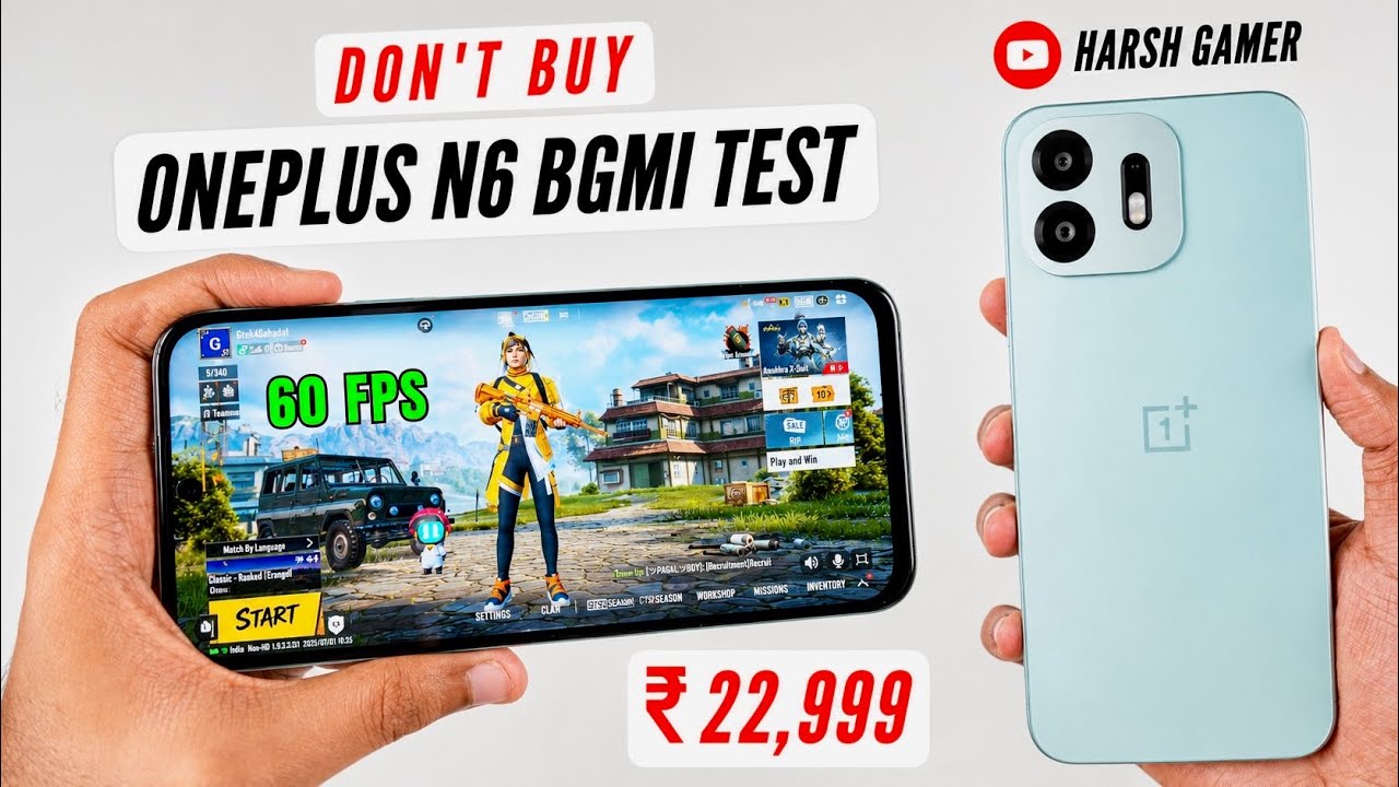 OnePlus N6 BGMI Test, Heating & Battery Test | Don’t Buy Before Watch 😳 backdrop