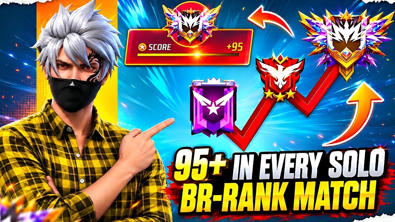 (100% Working ✅) How To Get 95+ In Every Br Rank Match | Br Rank Push Trick | Secret of Grandmaster background