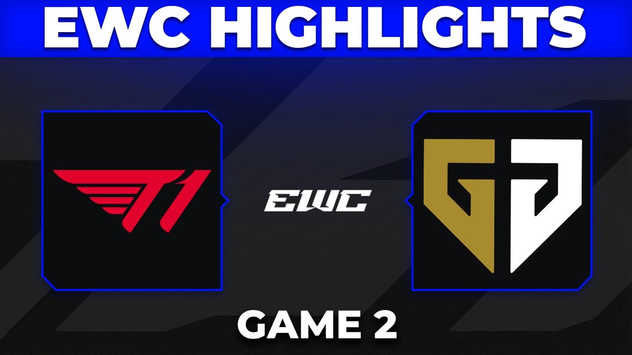T1 vs GEN Game 2 Highlights | EWC 2026 3RD Place Match | T1 vs Gen.G background