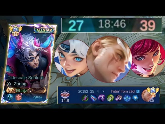 HOW TO PLAY YU ZHONG LATE GAME COMEBACK!! (Intense match) - MLBB backdrop
