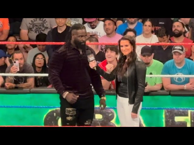 Oba Femi talks Brock Lesnar off air during WWE SNME 7/18/2026 background