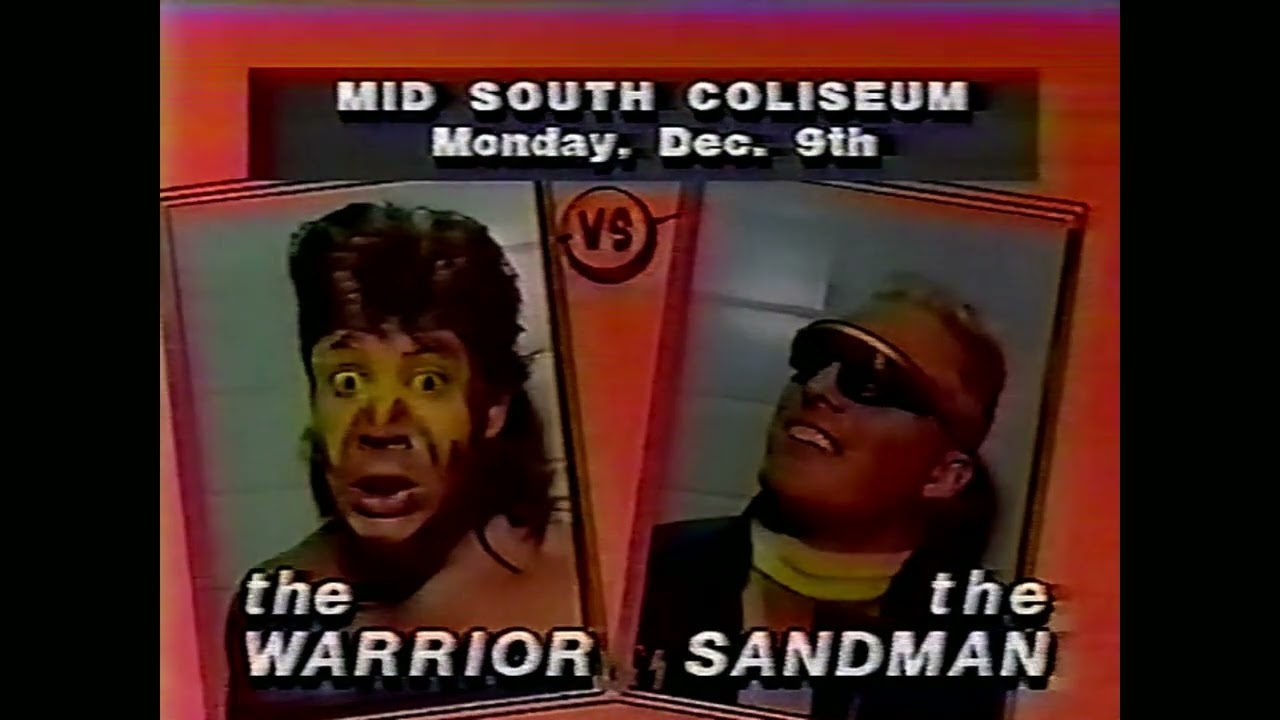 MID-SOUTH COLISEUM USWA MONDAY NIGHT CARD FOR 12/9/91 background