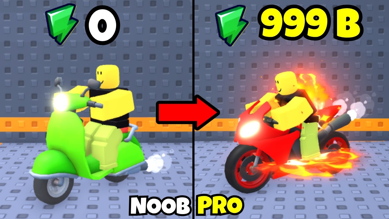 Noob to Max Speed in Motorcycle Escape Noob to Pro! backdrop