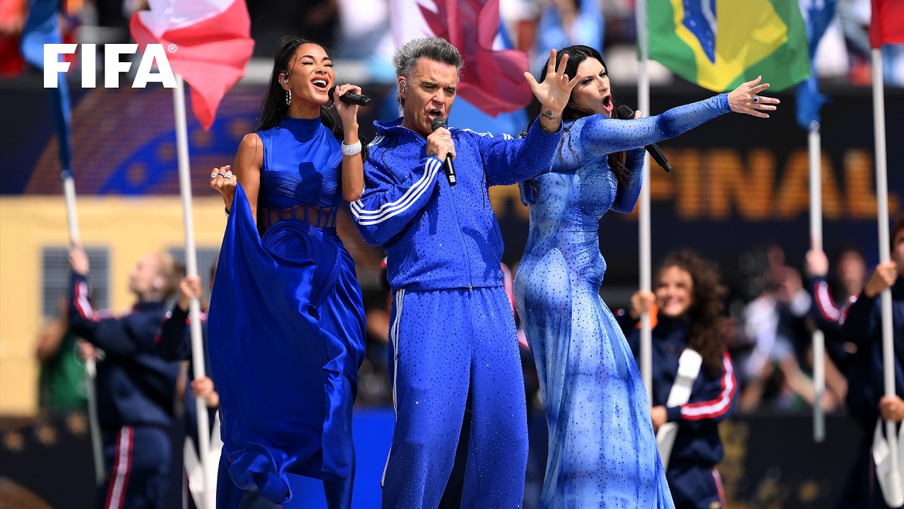 Robbie Williams, Laura Pausini & Nicole Scherzinger I FIFA World Cup 2026™ Closing Ceremony background