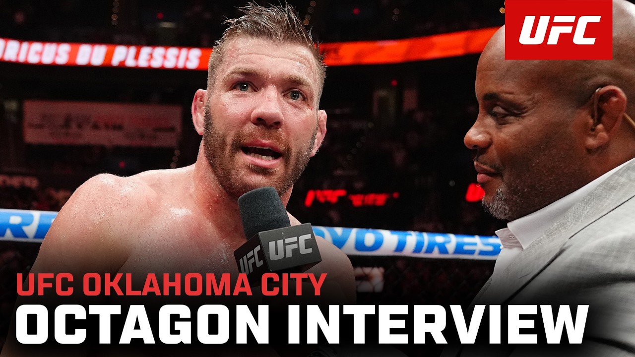 Dricus Du Plessis Octagon Interview | UFC Oklahoma City background