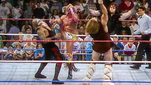 FULL MATCH: Undertaker & Ultimate Warrior vs. Berzerker & Papa Shango: Rampage 1992 background