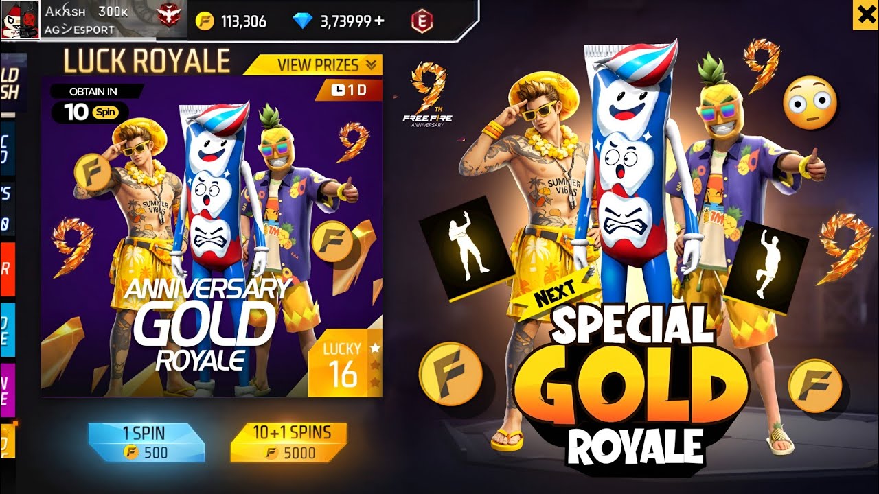 গোল্ড কয়েন দিয়ে ফ্রিতে পাবে সবাই🥳 Special Gold Royale Free Fire | Free Fire New Event bd Server backdrop