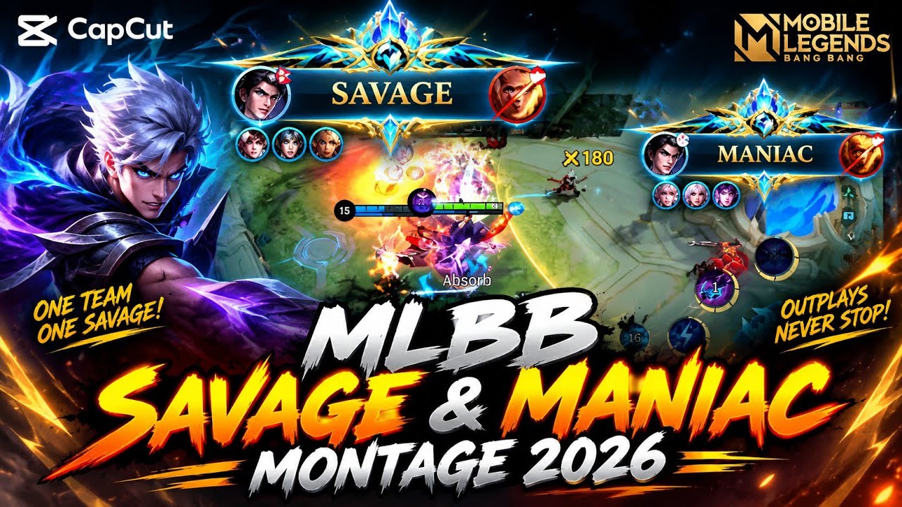 🔥 INSANE Savage and Maniac Movements | MLBB Montage 2026 background