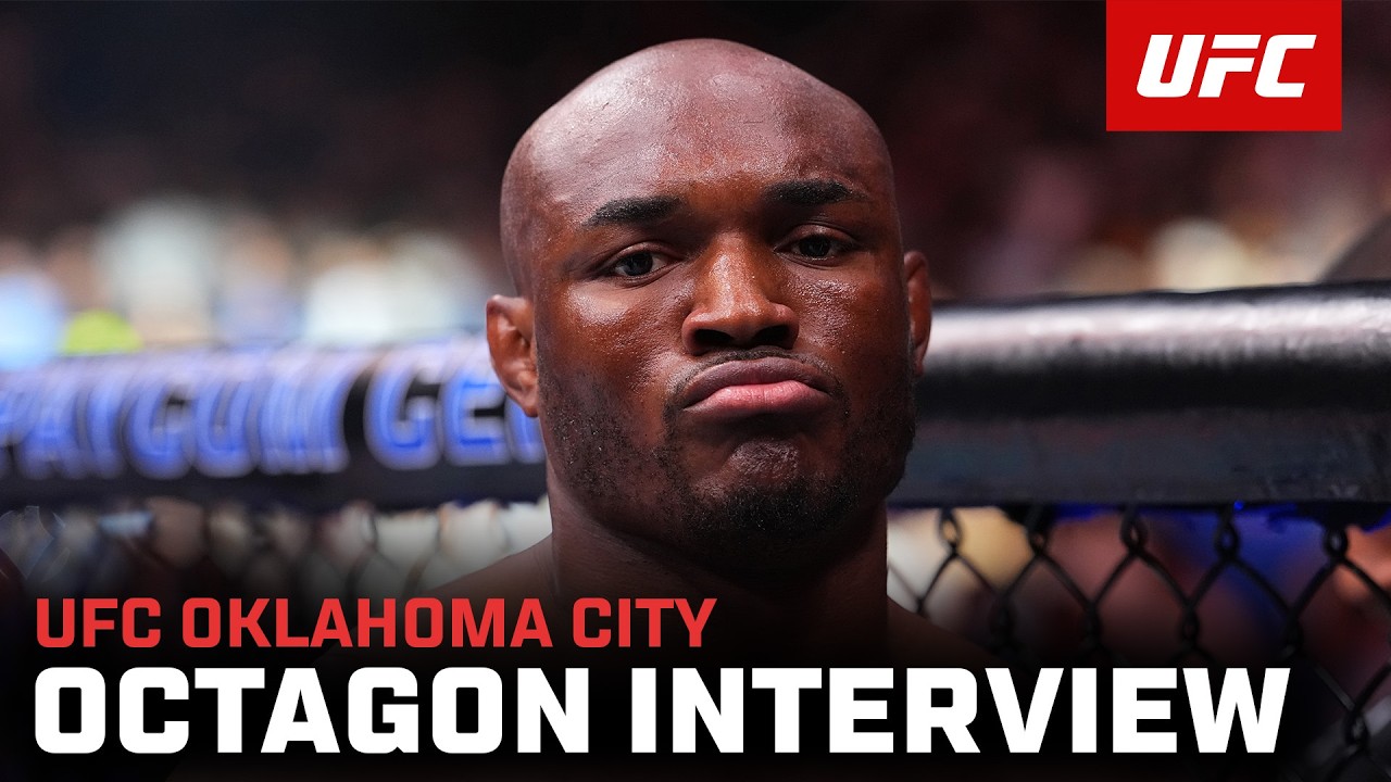 Kamaru Usman Octagon Interview | UFC Oklahoma City background