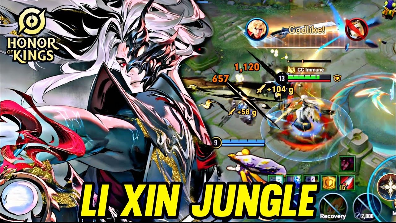 HOK : LI XIN FLAWLESS GAMEPLAY IN JUNGLE - HONOR OF KINGS background