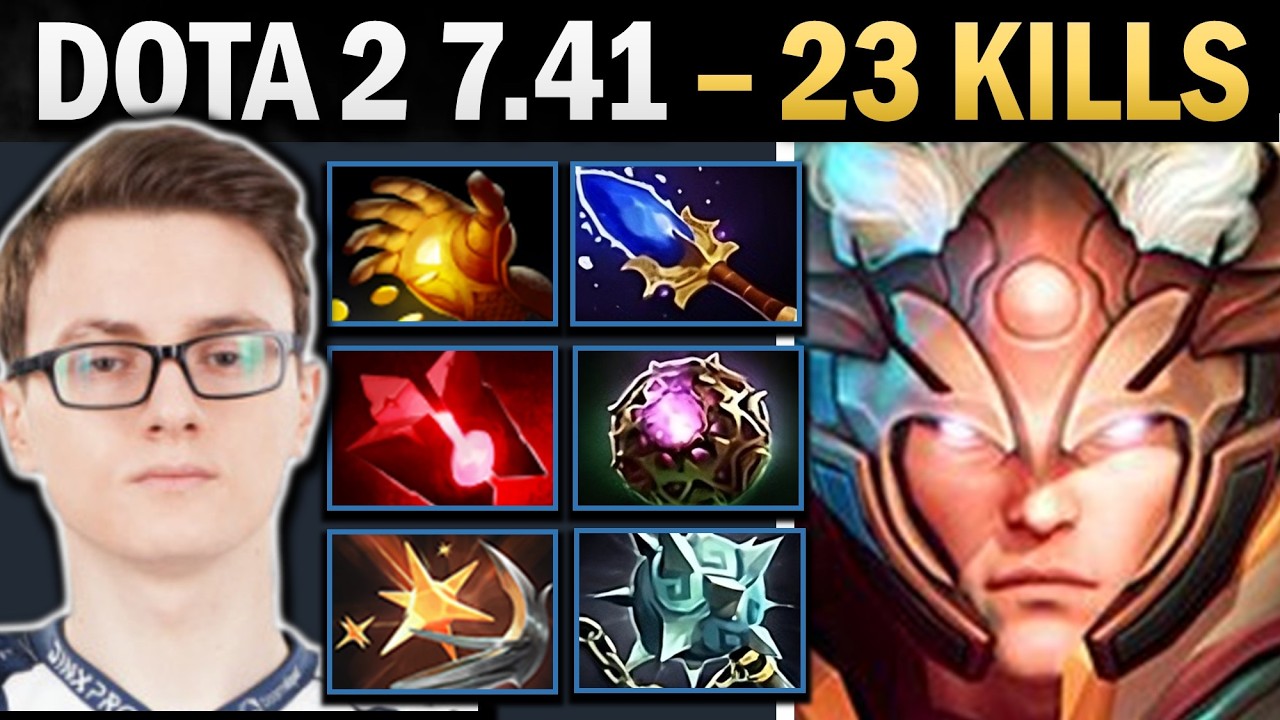 Invoker Dota 2 7.41 with Bloodstone and 23 Kills - Dota Gameplay background
