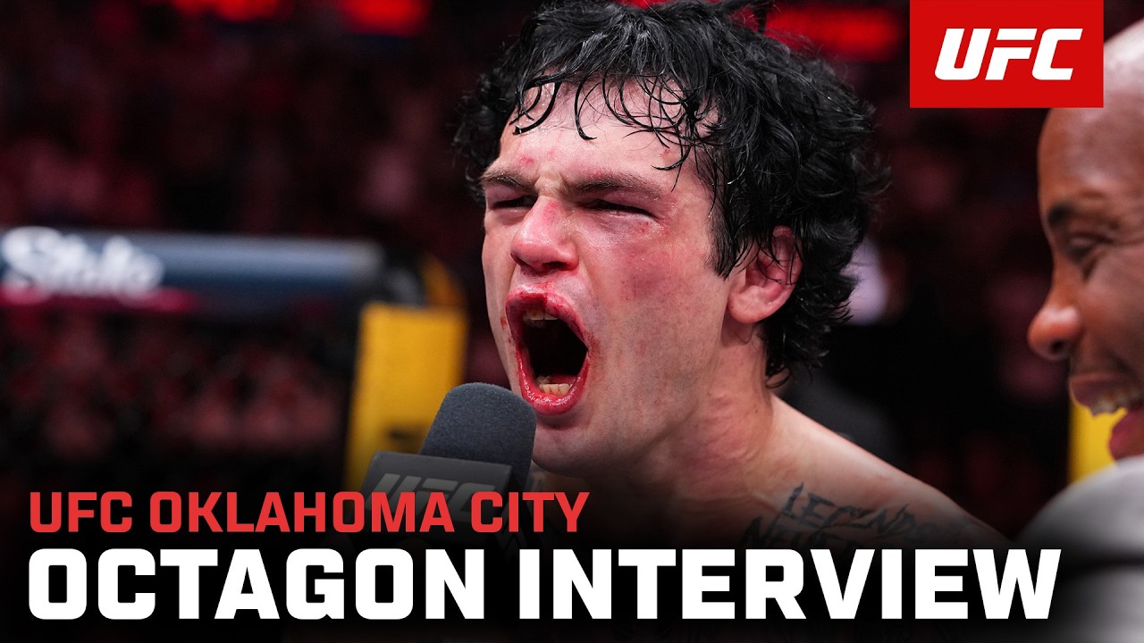 Tommy McMillen Octagon Interview | UFC Oklahoma City background