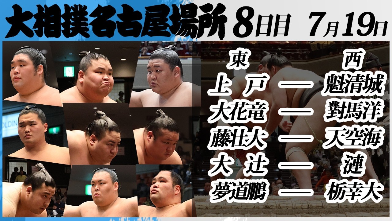 大相撲 幕下上位五番<令和8年七月場所・8日目>SUMO background