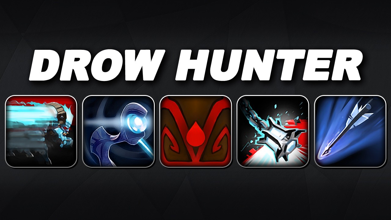 DROW HUNTER Drow Ranger + Thirst + Greater Bash | Dota 2 Ability Draft background