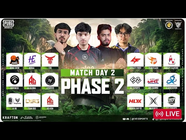 PUBGM SURVIVOR'S RUMBLE P2 DAY 2 - FT. KONG CREW, TEAM DSG 4THRIVES HORAA and many more... background