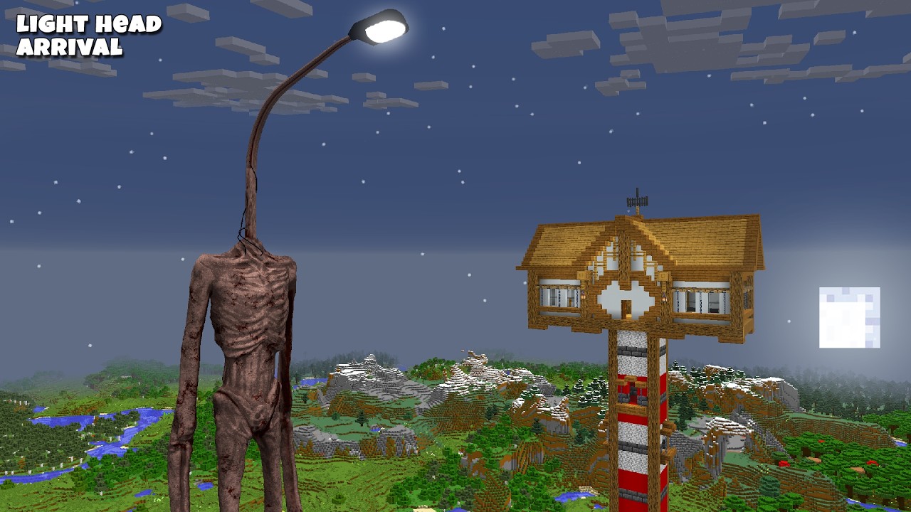 SURVIVING FROM LIGHT HEAD ARRIVAL in Minecraft Part 3 - Gameplay background