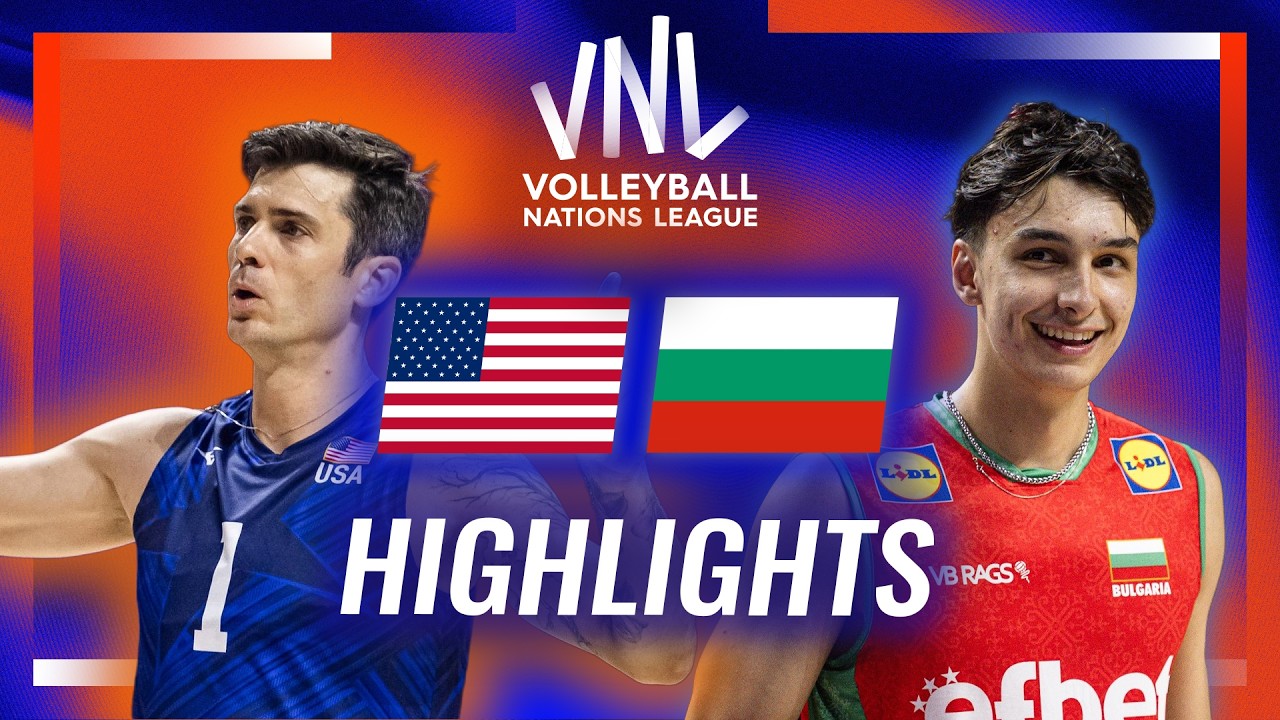USA πΊπΈ vs. Bulgaria π§π¬ - Highlights | Week 3 | Men's VNL 2026 background