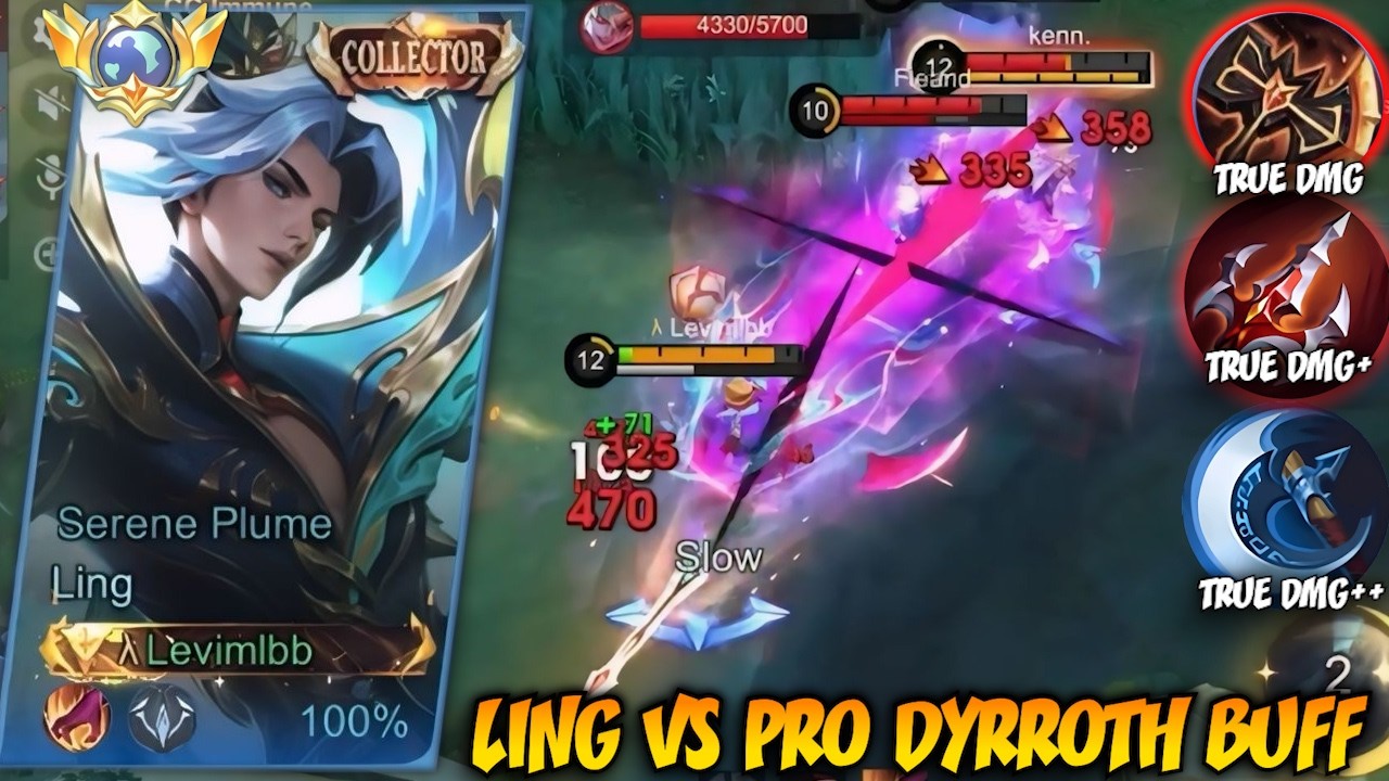 LING AFTER BUFF IS OVERPOWER! PRO DYRROTH CAN'T STOP ME!! | LING BEST BUILD & EMBLEM 2026 background
