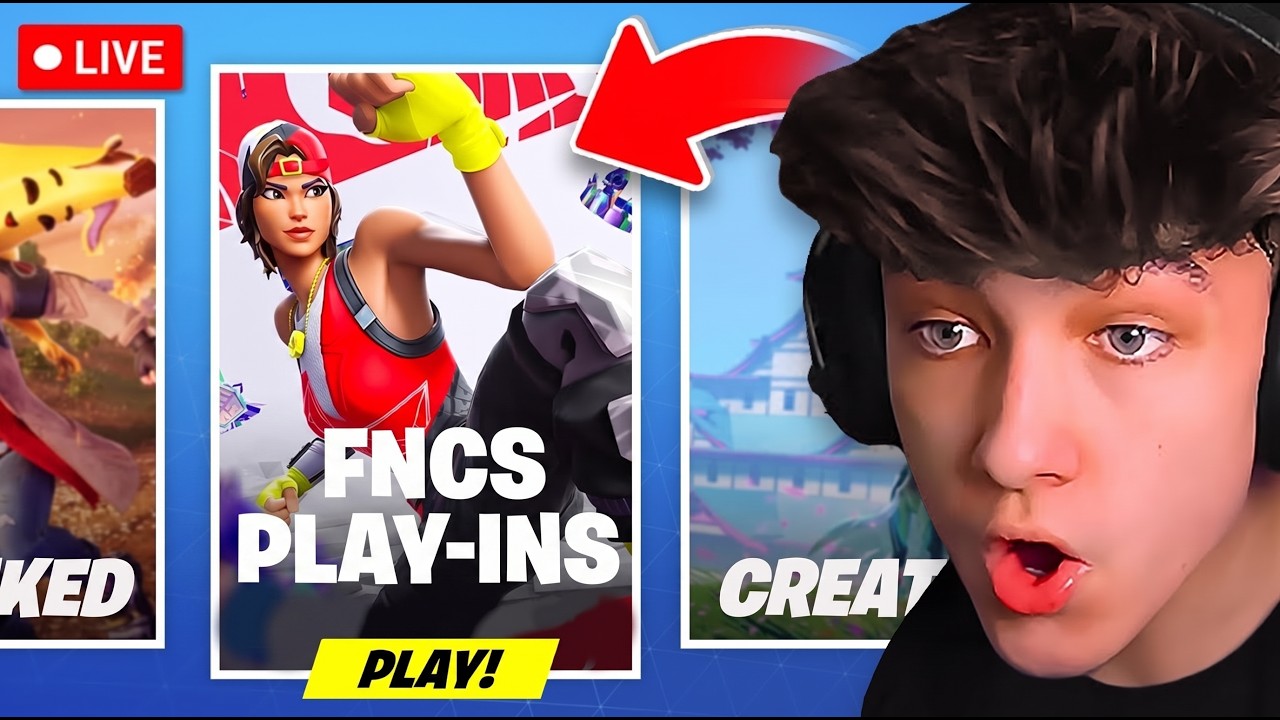 🔴LIVE! - FNCS PLAY-INS TOURNAMENT, DAY 1! (Fortnite) background