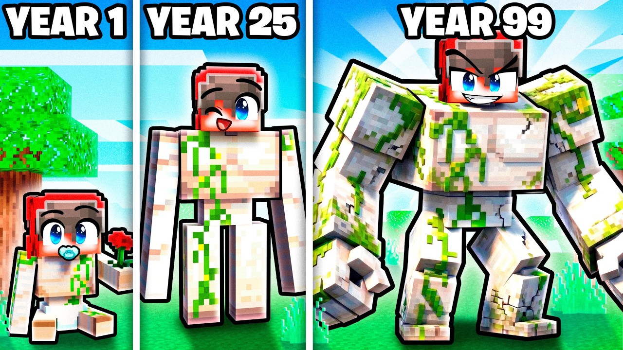 Living 99 YEARS as an IRON GOLEM! background