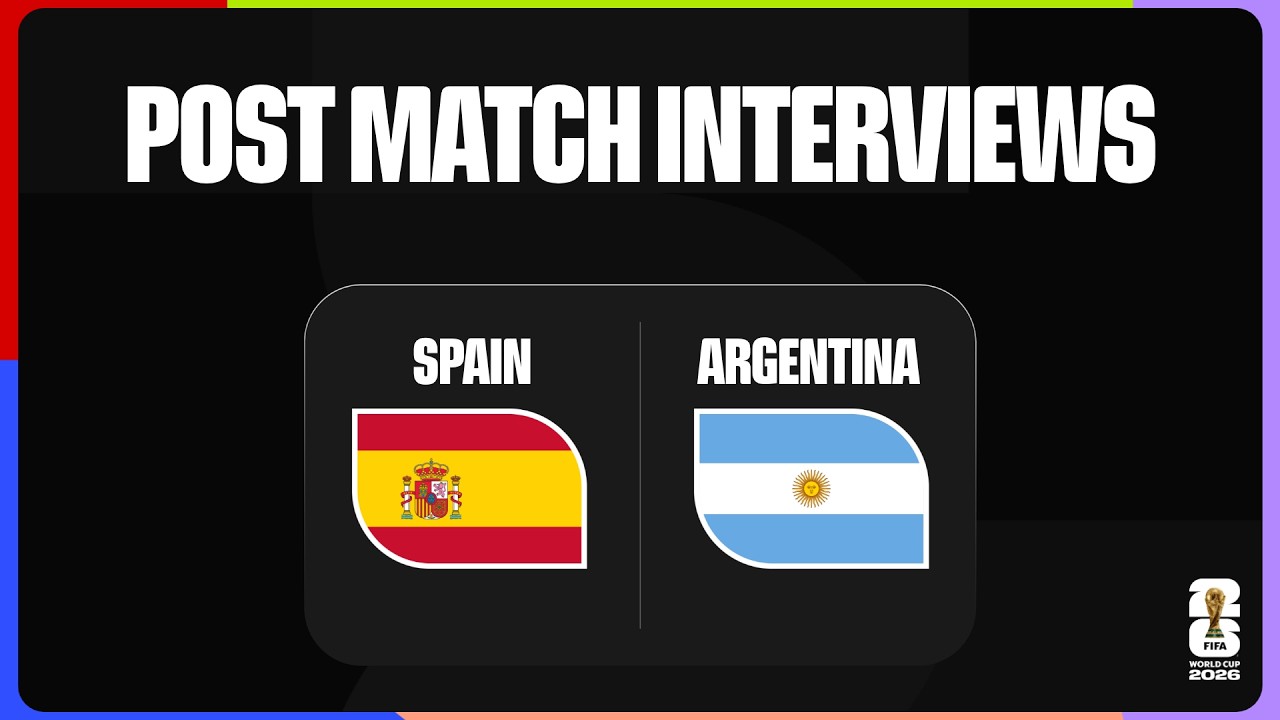 Post-Match Player Interviews: Spain 1-0 Argentina background