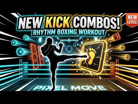 🥊BOXING: PUNCH & KICK TO THE BEAT! 🦵⚡️ Neon Interactive Workout | Immersive Warm Up‼️ backdrop