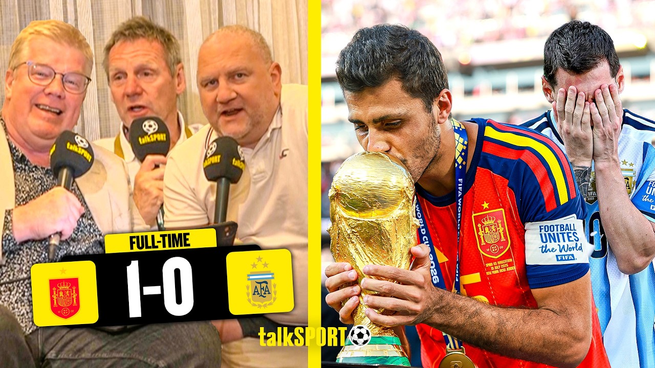 "THE RIGHT WINNERS!" talkSPORT REACT to Spain's World Cup win and Messi's TEARS! | World Cup Daily! background