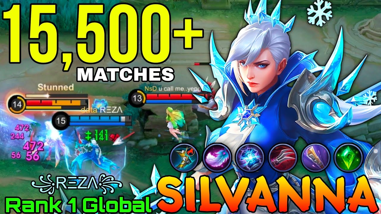 HyperCarry Silvanna Insane 15,500+ Matches - Top 1 Global Silvanna by ꧁RΞZΛ꧂ - Mobile Legends background