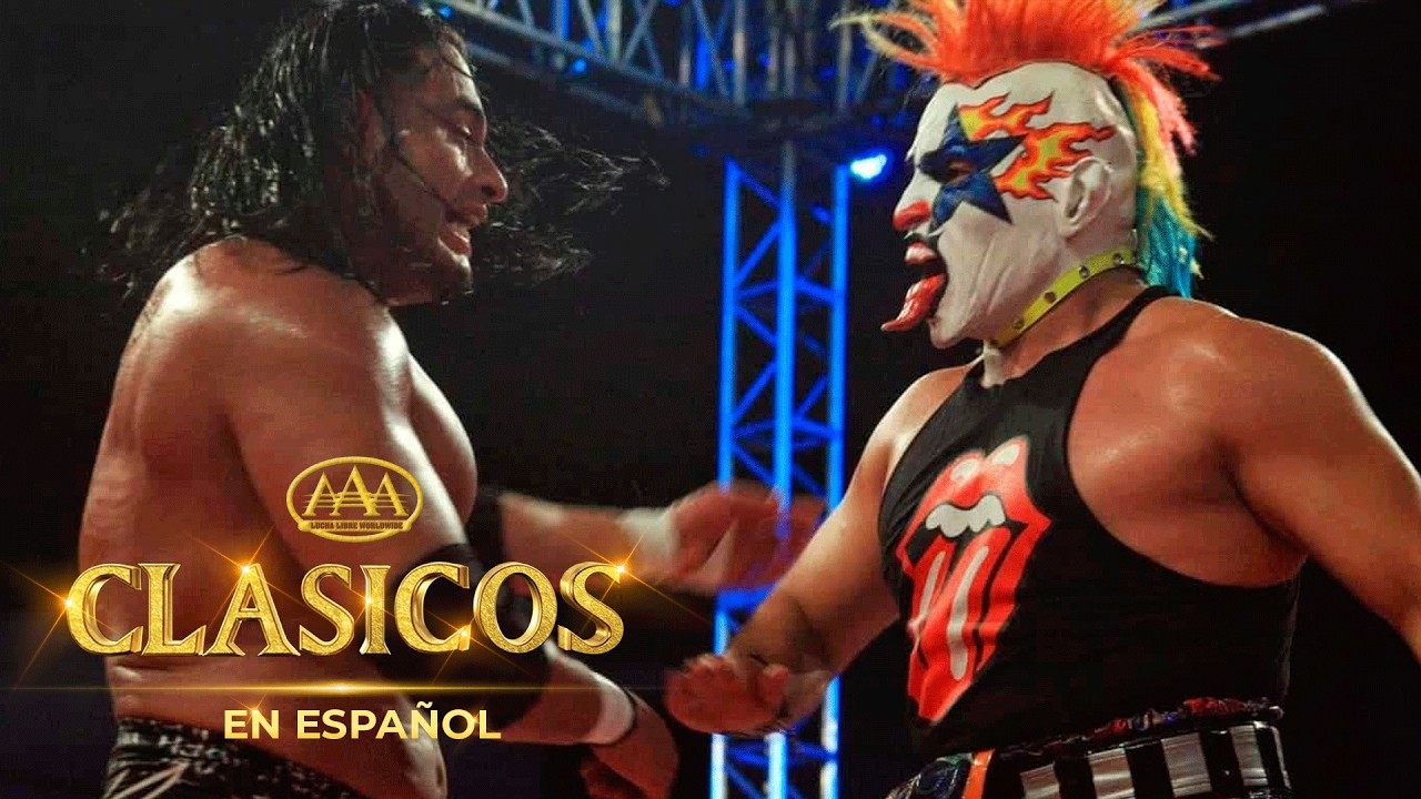 LUCHA COMPLETA: Psycho Clown vs. Texano Jr. por el Megacampeonato | AAA Verano de Escándalo 2014 background