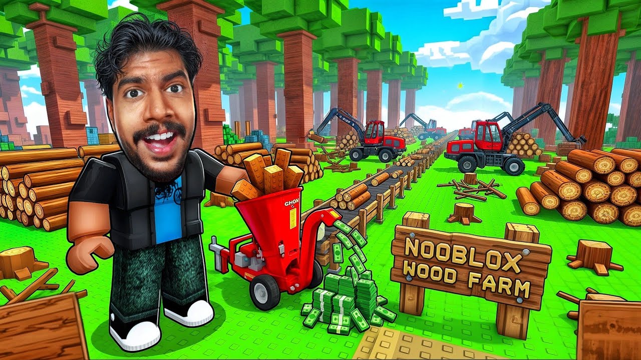 I Built The Best Wood Farm in Roblox!! backdrop