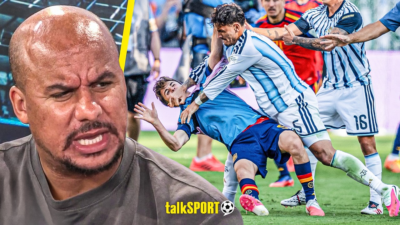 "THAT'S SOMEONE'S SON!" Gabby Agbonlahor RIPS INTO Leandro Paredes' in DISGRACEFUL post-match BRAWL! background