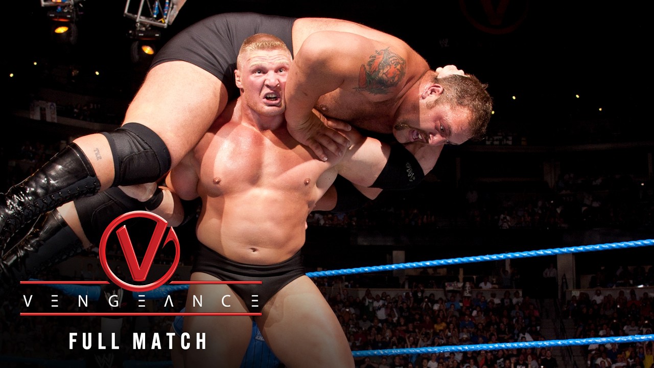 FULL MATCH: Brock Lesnar vs. Kurt Angle vs. Big Show | WWE Title Triple Threat Match: Vengeance 2003 background
