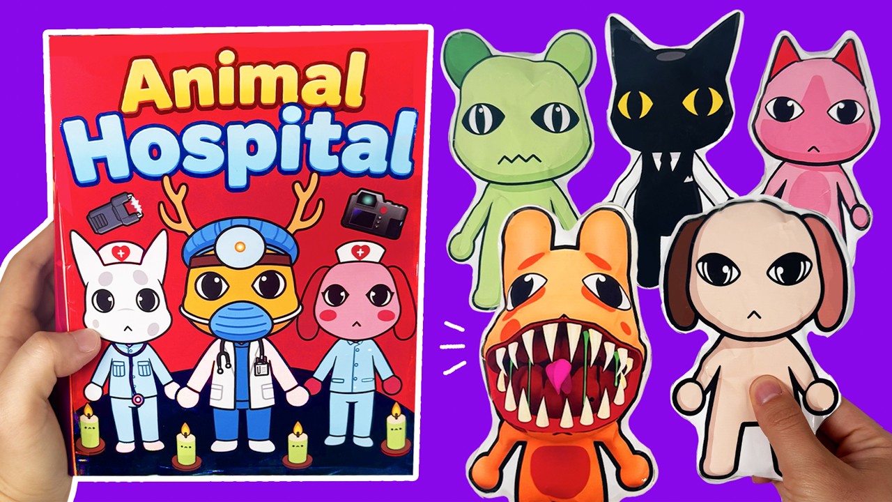 NEW⭐️Roblox Animal Hospital🏥Game book DIY | 로블록스 동물병원 게임북 만들기🏥 backdrop