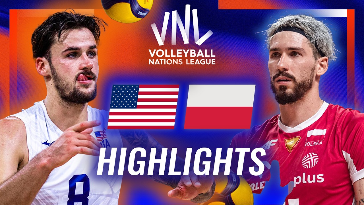 USA 🇺🇸 vs. Poland 🇵🇱 - Highlights | Week 3 | Men's VNL 2026 background