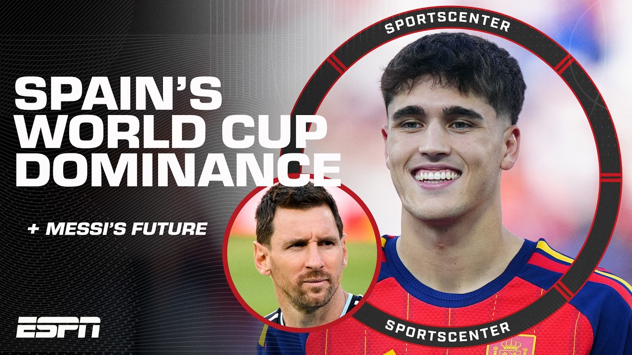 Spain 'never let Argentina into this game' - Herculez Gomez ๐ฃ๏ธ + Messi's future ๐ | SportsCenter background