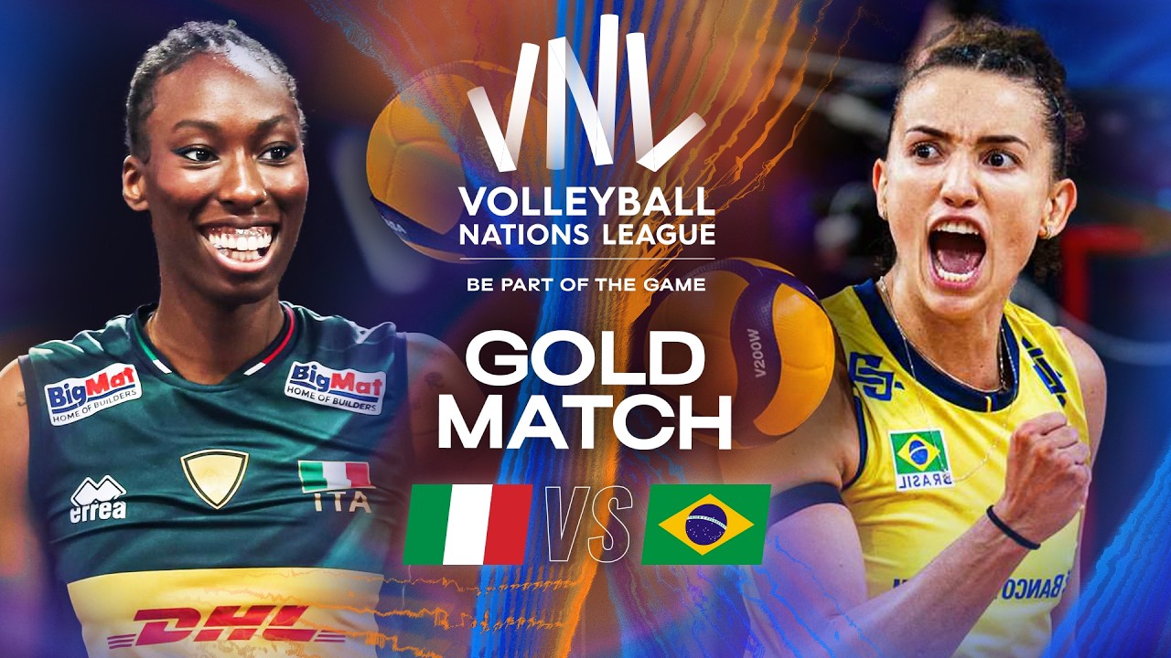 Gold Match - Italy 🇮🇹 vs. Brazil 🇧🇷 | VNL 2025 - Full Match background