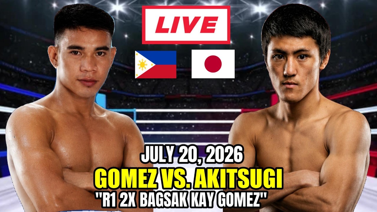 GOMEZ VS AKITSUGI! JULY 20, 2026 JAPAN! GOMEZ 2X BAGSAK ANG CHAMPION SA HARAP NG FANS! background