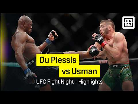 Dricus Du Plessis vs Kamaru Usman | UFC Fight Night | DAZN Highlights background