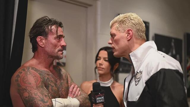 MUST-SEE: CM Punk and Cody Rhodes get into an intense backstage confrontation background