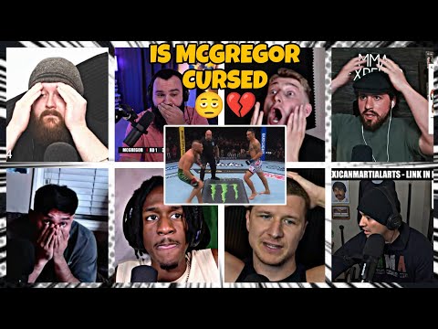 MMA world's DEVASTATED reaction to Conor McGregor Blowing out his knee in the FIRST MINUTE backdrop