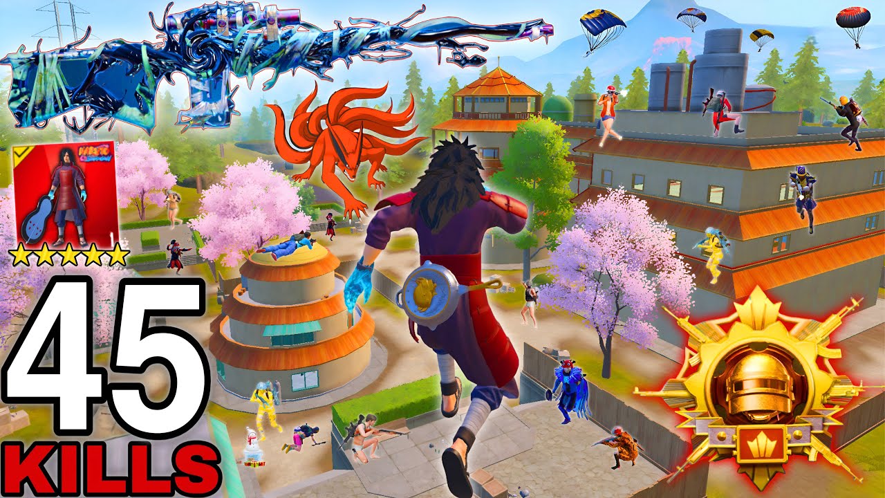 45KILLS!🔥MY BEST LIVIK GAMEPLAY in NEW MODE w/ MADARA UCHiHA SET😈 PUBG Mobile - BGMI background
