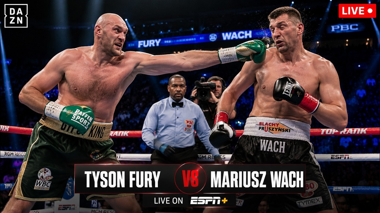Tyson Fury DESTROYS Mariusz Wach?! Full Fight Highlights | Heavyweight WAR background